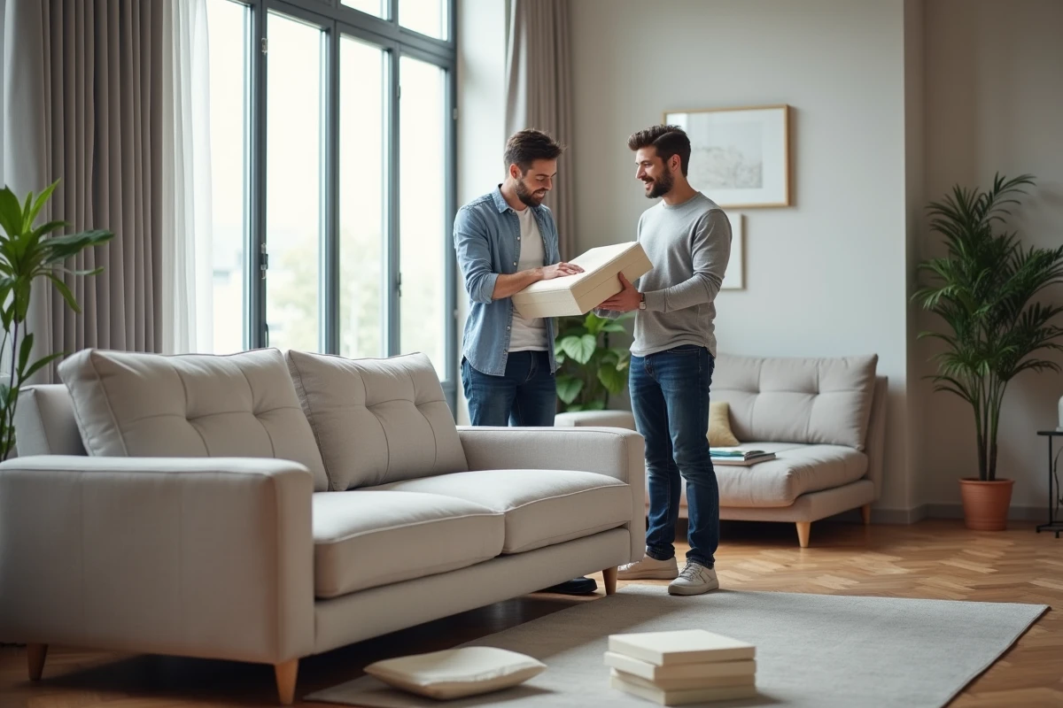 Homme discutant avec un conseiller autour d